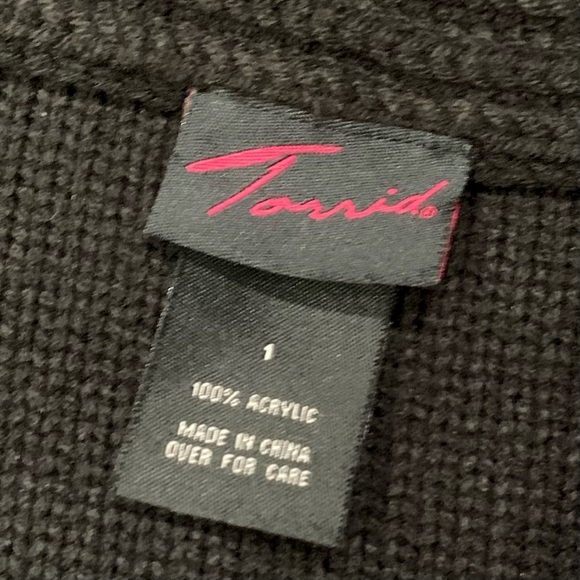 Torrid black rib knit sweater with cowl neck and D-ring accents- 1X - Picture 10 of 11